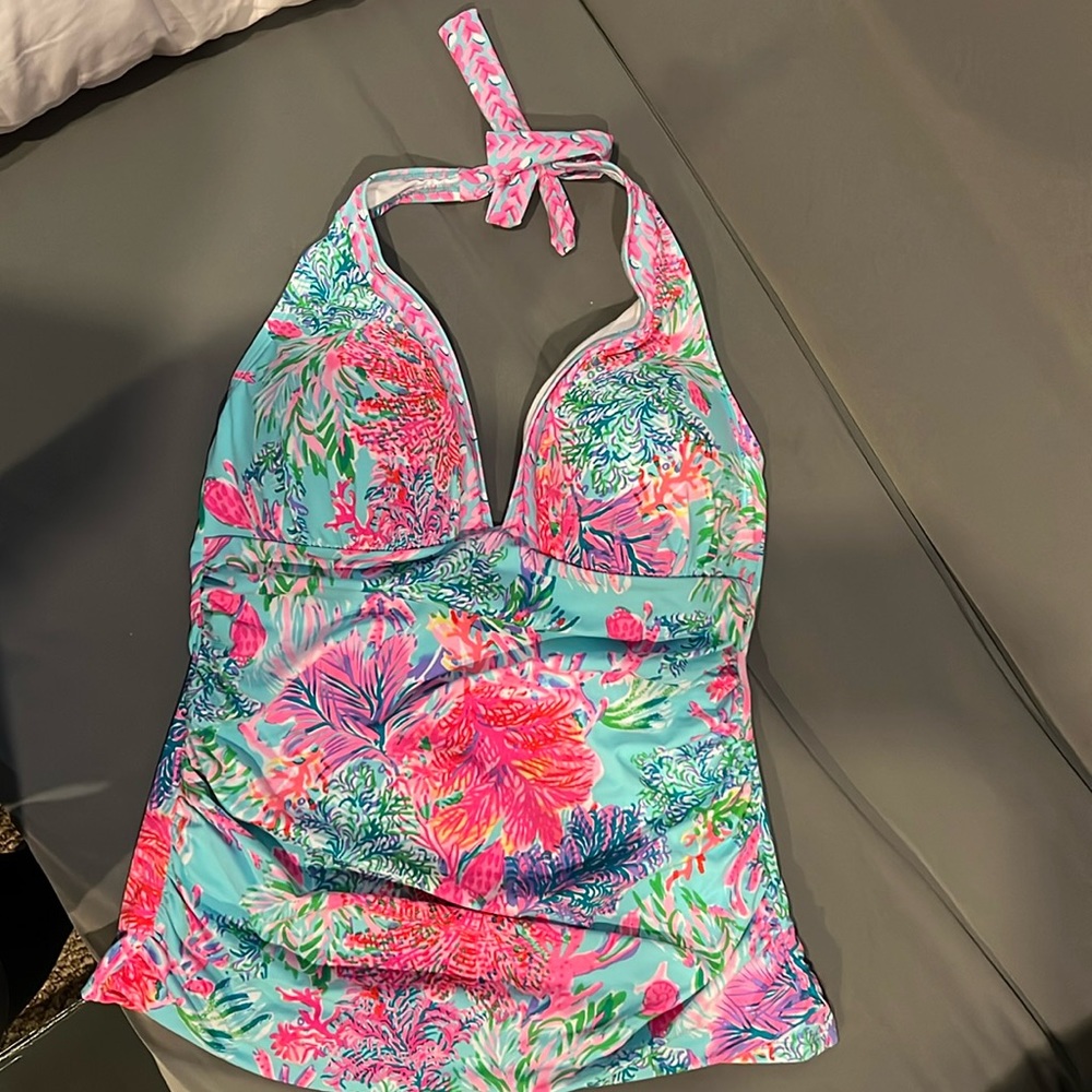 Lilly Pulitzer Bliss Halter Tankini Top Size 12